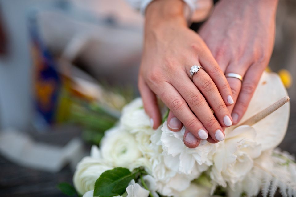 A table laid for a wedding reception